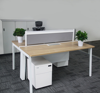 Bureau de travail moderne et élégant, extensible, écologique, avec cadre métallique durable, montage facile, séparateur d'écran, poste de travail pour le personnel