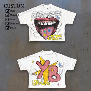 Camiseta con efecto lavado vintage personalizada para hombre, camiseta informal de verano de manga corta con cuello redondo - Product Image 5