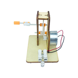 बच्चों के शैक्षिक लकड़ी हाथ क्रैंक जनरेटर किट भाप असेंबली सामग्री पैक के लिए छात्र विज्ञान प्रयोग सौर खिलौना - Product Image 3