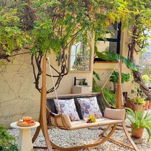 Balançoires de jardin extérieures, rockers pour la maison, paniers de balcon, berceaux simples, cintres, hamacs, cour virale double siège - Product Image 3