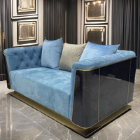 Modernes Sofa garnitur im europäischen Stil Luxuriöse italienische Wohnzimmer möbel aus echtem Leder, Samtholz, Cabrio