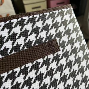 Clothing Organizer <b>Storage</b> <b>Box</b> Rectangle Black Houndstooth Pattern For Dormitory Bedroom Use - Product Image 1