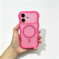 Coque de téléphone magnétique mate à motif vague pour iPhone 18 17 16 15 14 13 Pro Max avec emballage en boîte – Vente en gros