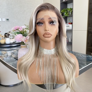 Perruque synthétique haute qualité 13*4 Lace Front, lisse ou ondulée, résistante à la chaleur, en fibre futuriste, pour femmes - Product Image 3