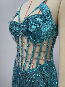 <span class=keywords><strong>Robe</strong></span> de <span class=keywords><strong>Cocktail</strong></span> Sexy pour femmes, <span class=keywords><strong>longue</strong></span> tenue moulante de fête à la mode - Product Image 6
