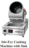 Wok électrique commercial 220V 5000W pour restaurants et commerces de restauration, marmite de cuisson rotative automatique, garantie 1 an