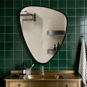 Espejo de Baño Decorativo Minimalista Autoadhesivo Sin Perforaciones, Espejo de Maquillaje de Pared Removible Sin Perforaciones - Product Image 3