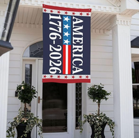 Drapeau américain personnalisé conçu sur mesure pour le 250e anniversaire, numérique, écologique, polyester de haute qualité, 90*150cm, intérieur/extérieur