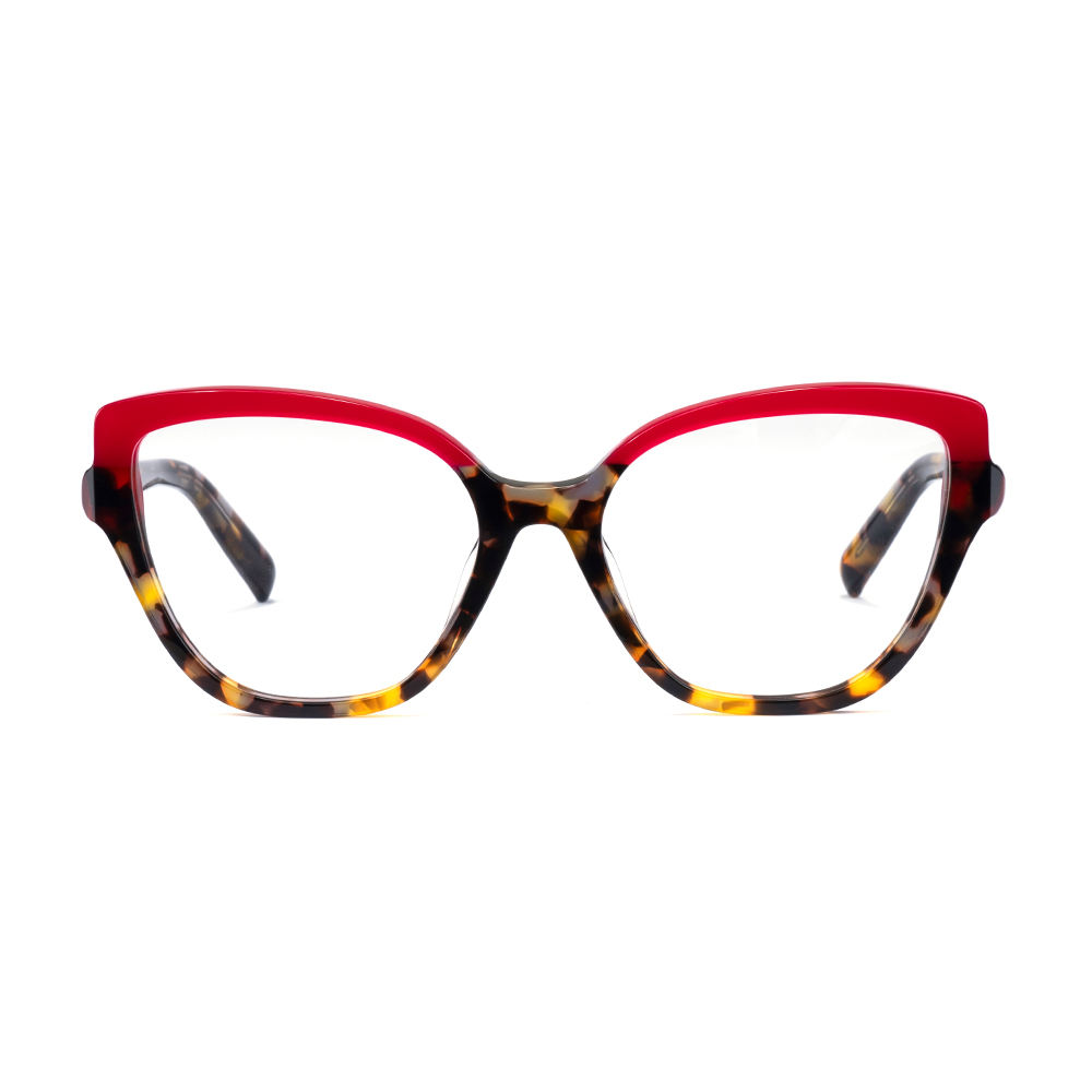 Vente en gros de monture de lunettes de luxe en acétate monture épaisse œil  de chat en forme de papillon équipée de montures de lunettes de myopie