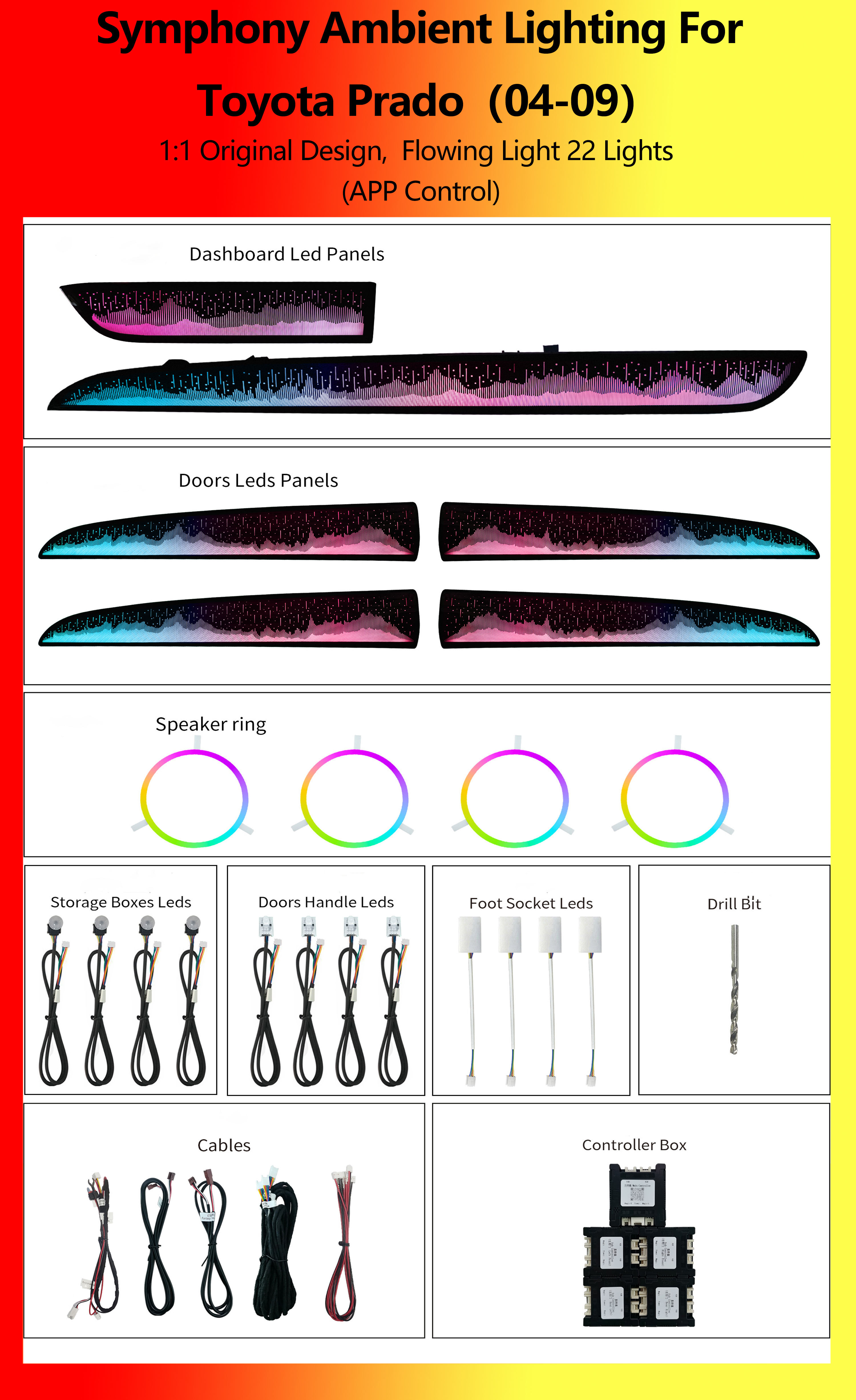 โตโยต้า พราโด้ ไฟวิ่งซิมโฟนี 22 ดวง