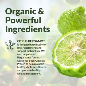 Complément alimentaire à base de plantes pour le soutien cardiaque et immunitaire des adultes, l'agrandissement de la vitalité et la gestion de l'énergie, 60 capsules végétaliennes pures à la bergamote citrique - Product Image 5