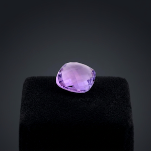 Aigue-marine violette naturelle 12x12mm taille coussin, pierres précieuses en vrac certifiées Gopika, prix de gros, lot de pierres précieuses facettées taille coussin - Product Image 2