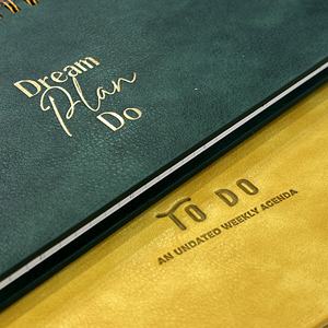 Venta al por mayor de cuero PU personalizado planificador calendario precio de fábrica diario sin fecha diario semanal Memo <span class=keywords><strong>Agenda</strong></span> de <span class=keywords><strong>tareas</strong></span> - Product Image 6