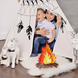 Centro de Mesa de Cartón 3D con Diseño de Fogata, Decoración de Cumpleaños con Temática de Bombero, Decoración de Halloween para el Hogar, <span class=keywords><strong>Chimenea</strong></span> para Fiestas de Graduación - Product Image 3