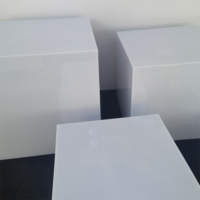 Buffet multifonction en acrylique blanc 5 faces Boîtes de restauration Stand Food Display Risers Cubes Wedding Centerpieces Décorations de table