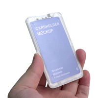 Porte-cartes d'identité horizontal en plastique ABS givré OEM Bestom avec fente pour le pouce, distributeur de badges rigides