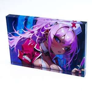 Hanxin Anime phim hoạt hình anime lấy cảm hứng từ khối hiển thị thẻ, Vỏ Acrylic chất lượng cao ODM 100 chiếc + gạch Acrylic tùy chỉnh - Product Image 2