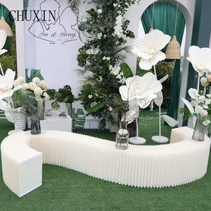 New Pearl Paper Origami Dessert Table Free Bending Display Table Cake Display Stand Wedding Arrangement Party Decoration