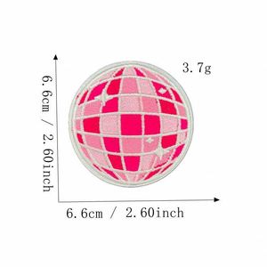 Nuevo Parche Bordado Termoadhesivo Brillante y Colorido con Diseño de Planeta Disco para Decoración de Ropa, Sombreros y Bolsos - Product Image 4