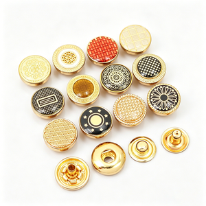 Men Clothes Clothing <b>Press</b> Stud Snap Fastener Custom Brand logo Metal Snap Shirt <b>Buttons</b> - Product Image 5