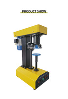 Scelleuse de boîtes en acier inoxydable XQ-160, semi-automatique, électrique, pour bocaux en verre, plastique et papier pour boissons