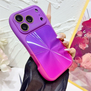 Funda para Teléfono Móvil con Ondas Láser Degradadas para iPhone 17 16 15 14 Pro Max, Lente de Cristal Arcoíris, Cubierta Trasera Colorida Degradada - Product Image 5