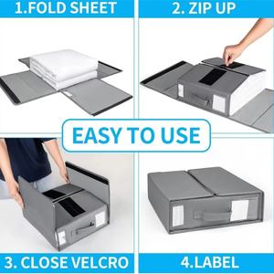 Hot Sales <b>Bed</b> <b>Sheet</b> Organizers Folding Storage Box Wardrobe Organizing Wonder - Product Image 6