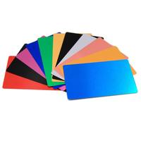 Sublimación personalizada Tarjeta de aluminio metálico en blanco Tarjetas de visita de acero inoxidable para grabado láser