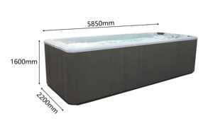 JY8602-Piscina grande de lujo, piscina de Spa acrílica, para exteriores, de madera tratada independiente, masaje giratorio - Product Image 6