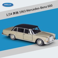Welly 1:24 Mercedes1963 Benz 600 Commando Voiture Métal Collection Simulation Moulé Sous Pression Voiture Alliage Modèle De Voiture Véhicules
