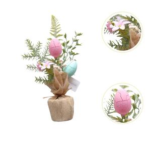 Directo <span class=keywords><strong>de</strong></span> fábrica DIY decoración Ornamental para el hogar flores artificiales en maceta suaves duraderas con conejito pájaro huevo primavera comedor hecho a mano - Product Image 5