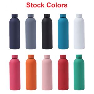 Customization 304 Stainless Steel Soft Touch Small Mouth Outdoor Rubber Paint Sports Vacuum Insulated <b>Thermos</b> <b>Cup</b> Water Bottles - Product Image 6