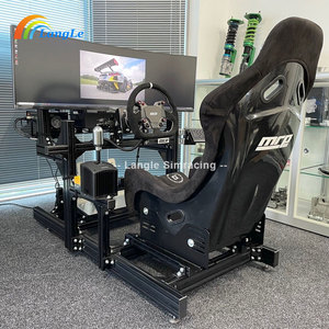 Soporte de pantalla triple grande de aluminio Soporte de tres pantallas <span class=keywords><strong>para</strong></span> marco Sim Rig Varios <span class=keywords><strong>juegos</strong></span> de engranajes de coche de base de transmisión directa - Product Image 4