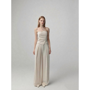 Conjunto <span class=keywords><strong>de</strong></span> pantalones largos holgados para mujer nuevos hechos a medida <span class=keywords><strong>de</strong></span> alta calidad en otoño sin diseño <span class=keywords><strong>de</strong></span> correas para los hombros 5607PCT - Product Image 1