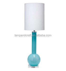 Lampe de table de studio avec abat-jour gris/bleu/transparent/rouge/blanc/jaune pour la décoration intérieure, chambre à coucher, hall d'hôtel, chambre d'hôtel - Product Image 3