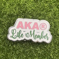 Conception personnalisée Membre Souvenir Broche Lettre Grecque Épingle Vote Badge Blazer Costume Bouton de Manchette Épinglettes