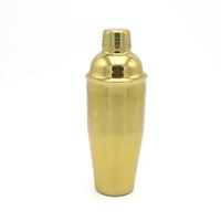 Salsupports pour Bar en plaqué or, PVD 24oz, 750ml, 3 pièces, mixeur, Mojito, Martini, perroquet, mélangeur pour Cocktail, boîte à thé
