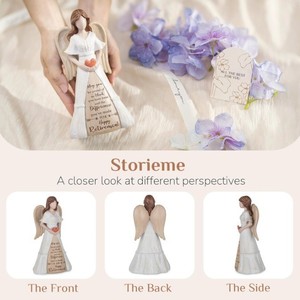 Che tiene l'angelo di amore scultura decorazione giorno insegnanti mamma regalo casa resina decorazione Desktop - Product Image 4