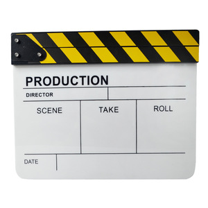 Clapboard de cinéma en acrylique noir et blanc pour réalisateur - Product Image 2