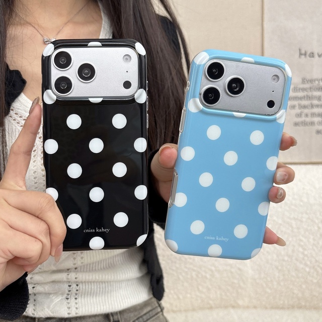 Korea Simple Colorful Large Polka Dots Pattern Phone Case for iPhone 17 16 15 14 Pro Max Shockproof Protective Cover