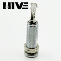 HIVE Prise jack filetée mono pour guitare 6,35 mm, prise jack d'extrémité de guitare 1/4 pouce avec manchon en aluminium pour guitare acoustique, électrique et basse
