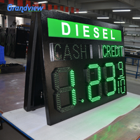 Panneau d'affichage des prix de l'essence LED pour station-service, totem numérique à 7 segments, boîtier métallique étanche, télécommande RF