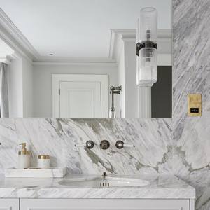 Lujo pulido decoración del hogar Calacatta <span class=keywords><strong>Manhattan</strong></span> mármol piedra losa azulejos - Product Image 6