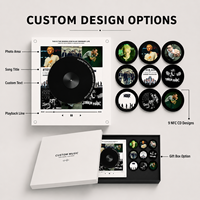 Boîte à Musique NFC en Acrylique Personnalisée en Promotion, Cadre Photo Personnalisé, Tourne-disque avec 9 Disques NFC Remplaçables, Chanson Photo, Cadeau Souvenir