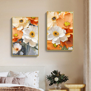 Œuvre d'art moderne 100% faite à la main, <span class=keywords><strong>peinture</strong></span> <span class=keywords><strong>acrylique</strong></span> sur toile à texture 3D, fleurs, art mural écologique - Product Image 2