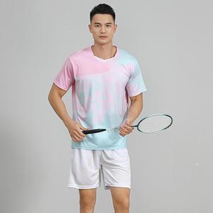 T-shirt de sport pour homme en gros, séchage rapide, respirant, haute performance, à manches courtes, pour le tennis, le badminton, le pickleball, uniforme d'équipe - Product Image 5
