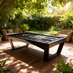 JuLai 9ft Solid Wood Slate <strong>Pool</strong> Billiard <strong>Table</strong> Real Leather Pockets Durable Construction 3-Year Warranty China Origin <strong>Brunswick</strong> - Product Image 2