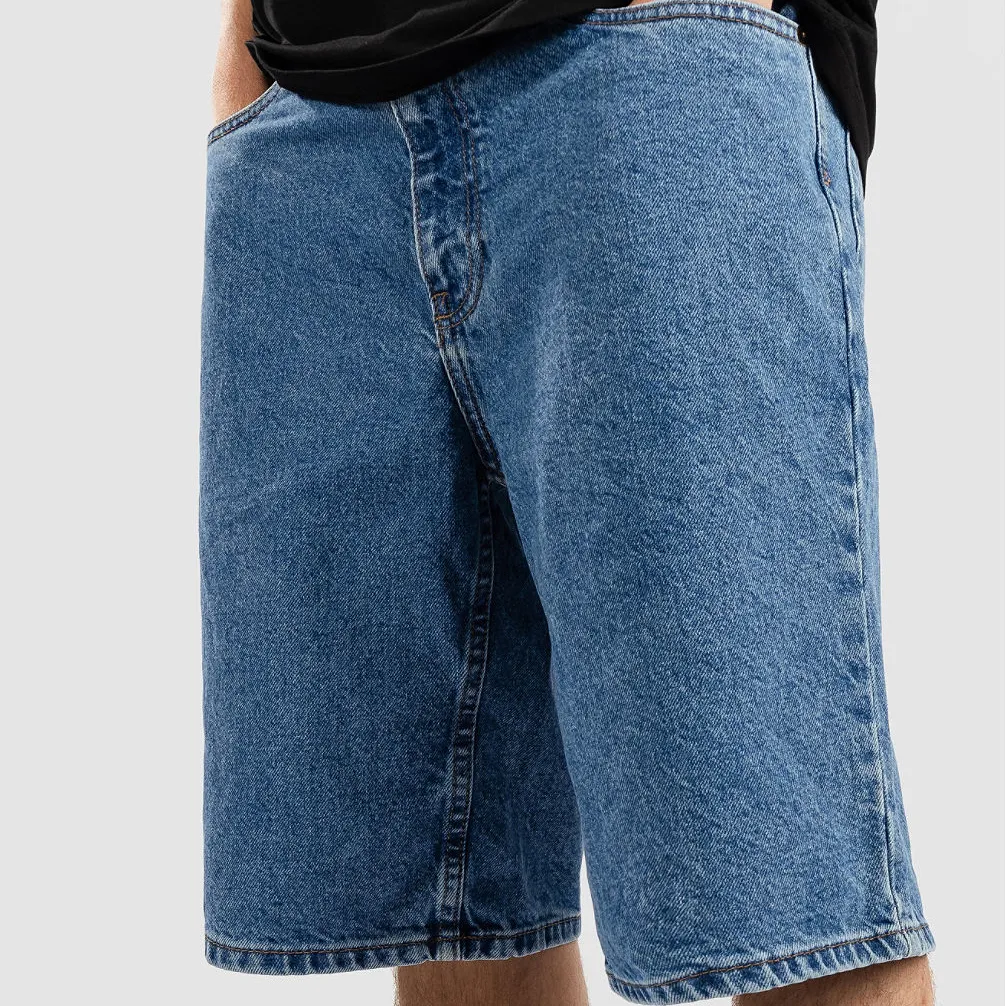 China Manufacturer ZY Men Mid Rise Zipper Fly Loose Fit 100%Cotton Denim Pants Baggy Jeans Shorts
