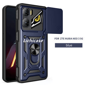 Lichicase Cámara privacidad proteger armadura funda de teléfono dura para ZTE Nubia <span class=keywords><strong>Music</strong></span> 2 4G coche soporte magnético contraportada - Product Image 3