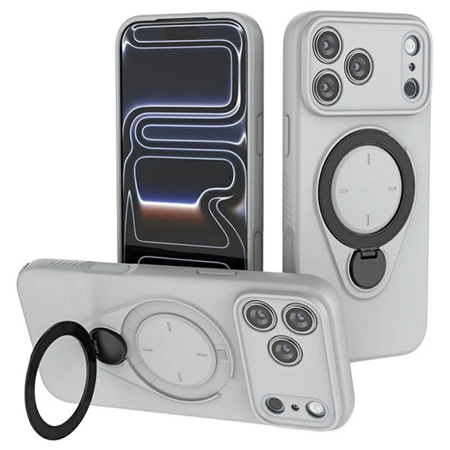 For iPhone 17 Pro Max Kickstand Case Drop Proof  Shockproof TPU Phone Cover Support Magnetic Car Mount Multiple Colors